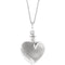 Heart Ash Holder Rhodium-Plated 10k White Gold Pendent Necklace with Packaging, 18" (27.00X16.00 MM)