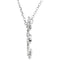 14k White Gold Diamond E Alphabet Initial Script Letter Necklace (GH Color, I1 Clarity, 1/10 Cttw)