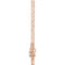 Diamond Sideways Cross 14k Rose Gold Necklace, 16"-18" (.1 Ct, G-H Color, I1 Clarity)