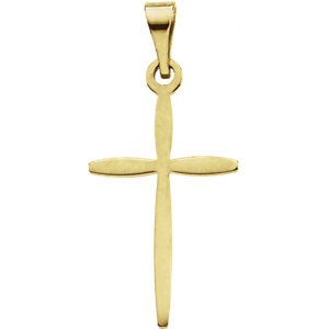 Small Cross 14k Gold Yellow Pendant