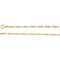 2mm 14k Yellow Gold Solid Figaro Chain Bracelet, 7"