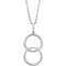 Interlocking Circle Necklace, Rhodium-Plated 14k White Gold, 18"