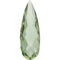 Green Quartz Pear Sterling Silver Necklace, 18"