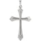 14k White Gold Passion Cross Pendant