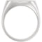 Men's Closed Back Square Signet Ring, 18k White Gold (18mm) Size 12.25