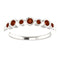 Mozambique Garnet 7-Stone 3.25mm Ring, Sterling Silver