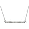 16-Stone Diamond Bar Rhodium Plate 14k White Gold Pendant Necklace, 18" (.16 Cttw, H+ Color, I2 Clarity)