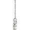 Platinum Bezel-Set Diamond Bar Necklace, 16-18" (0.5 Ctw, G-H Color,I1 Clarity)