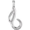 Petite Freeform Pendant, Rhodium-Plated 14k White Gold