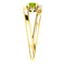 Peridot and Diamond Bypass Ring, 14k Yellow Gold (.125 Ctw, G-H Color, I1 Clarity)