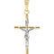 Two-Tone INRI Crucifix 14k Yellow and White Gold Pendant (20X13MM)