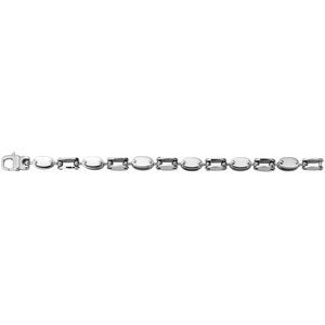 Men's Stainless Steel Unique Link Bracelet, 8.50"