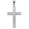 Inlay Cross Rhodium-Plated 14k White Gold Pendant (28X18MM)