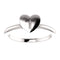 Heart with Cross Rhodium-Plated 14k White Gold Slim Profile Ring