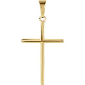 Men's Chapel Cross 14k Yellow Gold Pendant