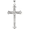 Apostles Engraved Cross 14k White Gold Pendant