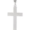 Inlay Cross Rhodium-Plated 14k White Gold Pendant (22 X 14MM)