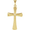 Diamond Simple Cross 14k Yellow Gold Pendant (.005 Ct, G-H Color, I1 Clarity)