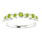 Platinum Peridot 7-Stone 3.25mm Ring