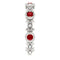 Chatham Created Ruby and Diamond Vintage-Style Ring, Rhodium-Plated Sterling Silver, Size 6.25