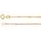 1mm 14k Yellow Gold Solid Beaded Curb Chain, 16"