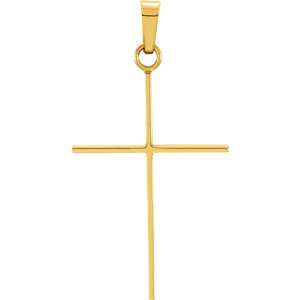 Simple Cross 14k Yellow Gold Pendant