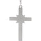 Men's Rose of Sharon Cross 14k White Gold Pendant