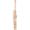 Diamond Sideways Cross Center Necklace, 14k Rose Gold, 18" (.33 Ctw, G-H Color, I1 Clarity)