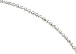 Sterling Silver Bead Chain Necklace 16"