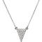 Diamond Triangle Necklace, Sterling Silver, 16.5" (.2 Ctw, GH Color, I1 Clarity)