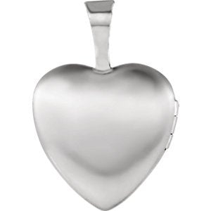 Floral Design Heart with Cross Sterling Silver Locket Pendant (12.50X12.00 MM)