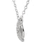 Diamond Infinity 14k White Gold Pendant Necklace, (.06 Cttw)