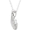 Cubic Zirconia Infinite Spirit Dove Sterling Silver Necklace, 18"