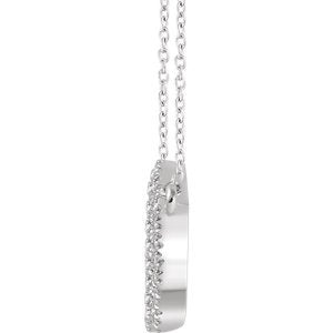 Diamond Geometric Necklace, 14k White Gold, 16-18" (0.25 Ctw, H+ Color, I1 Clarity)