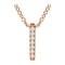 Diamond Bar Necklace in 14k Rose Gold, 16-18" (.05 Ctw, Color H+, Clarity I1)