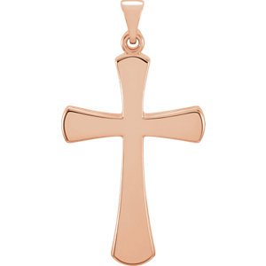 Cross Pendant, 14k Rose Gold (28.5x19MM)