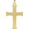 Two-Tone Hollow Tubular Crucifix 14k Yellow and White Gold Pendant (25.3X18MM)