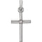 Platinum Diamond Inset Cross Pendant (.01 Ct, G-H Color, I1 Clarity)