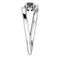 Platinum Chatham Created Alexandrite and Diamond Bypass Ring (.125 Ctw, G-H Color, S12-S13 Clarity)