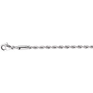 2.4 mm Stainless Steel Rope Chain, 24"