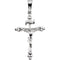 Men's Crucifix Cross 14k White Gold Pendant