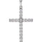 Diamond Cross Pendant, Rhodium-Plated 14k White Gold (1.25 Ctw, Color GH, Clarity I1)