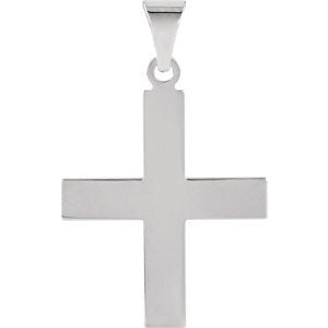 Men's Greek Cross 14k White Gold Pendant