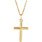 Western Cross 14k Yellow Gold Pendant Necklace, 18" (13X9MM)