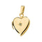 Childrens 14k Yellow Gold Diamond Heart Locket (.005 Ct, GI Color, I3 Clarity)