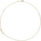 Off-Center Sideways Cross 14k Yellow Gold Necklace, 16"