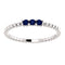 Blue Sapphire Beaded Ring, Rhodium-Plated 14k White Gold, Size 6