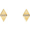 Diamond Geometric Earrings, 14k Yellow Gold (.025 Ctw, GH Color, I1 Clarity)