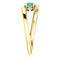 Blue Zircon and Diamond Bypass Ring, 14k Yellow Gold (.125 Ctw, G-H Color, I1 Clarity)