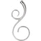 Petite Scroll Pendant, Rhodium-Plated 14k White Gold